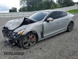 2021 Kia Stinger GT2 with VIN KNAE55LC5M6096640, listed as a Copart auction lot 66076814 with 63,852 mi miles and Salvage Title. Bid and sale history available at carsss.com. Image 1.