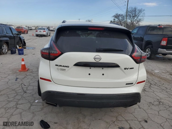2023 Nissan Murano SV with VIN 5N1AZ2BS7PC129524, listed as a Copart auction lot 46512685 with 24,665 mi miles and Salvage Title. Bid and sale history available at carsss.com. Image 6.