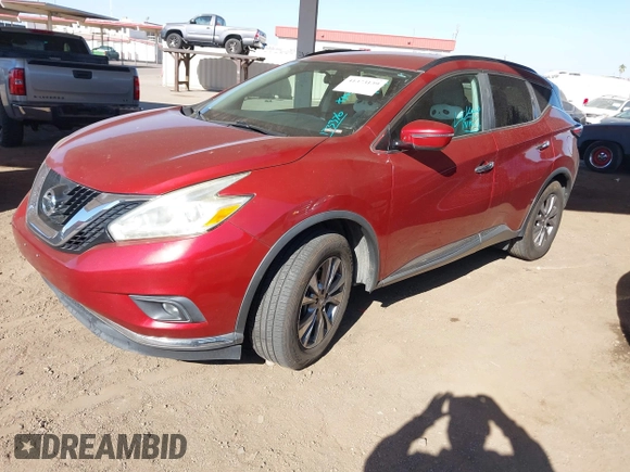2016 Nissan Murano S with VIN 5N1AZ2MH8GN133376, listed as a IAAI auction lot 41373139 with 162,905 mi miles and . Bid and sale history available at DreamBid. Image 17.