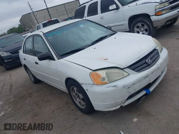 2003 Honda Civic LX with VIN 2HGES16593H570072, listed as a IAAI auction lot 41927366 with 1 mi miles. Bid and sale history available at carsss.com. Image 1.