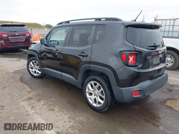 2017 Jeep Renegade Latitude with VIN ZACCJABB9HPE58804, listed as a IAAI auction lot 42100567 with 100,474 mi miles. Bid and sale history available at carsss.com. Image 3.