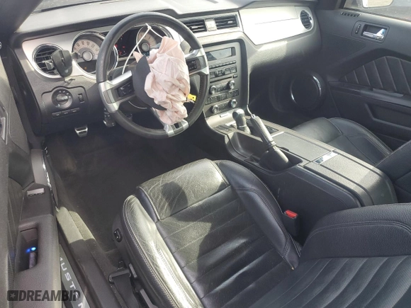 2012 Ford Mustang V6 Premium with VIN 1ZVBP8AM0C5215760, listed as a Copart auction lot 43561855 with 123,822 mi miles and Salvage Title. Bid and sale history available at carsss.com. Image 8.