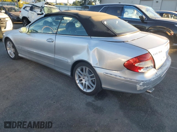 2009 Mercedes-Benz CLK 350 with VIN WDBTK56F19T103440, listed as a Copart auction lot 79776024 with 86,340 mi miles and Salvage Title. Bid and sale history available at DreamBid. Image 2.