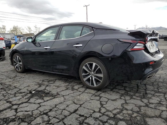 2021 Nissan Maxima SV with VIN 1N4AA6CV4MC513807, listed as a Copart auction lot 48571005 with 77,380 mi miles and Salvage Title. Bid and sale history available at carsss.com. Image 2.