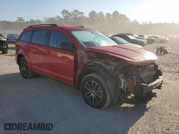 2019 Dodge Journey SE with VIN 3C4PDCBG8KT750637, listed as a Copart auction lot 46603645 with 92,274 mi miles and Salvage Title. Bid and sale history available at DreamBid. Image 4.