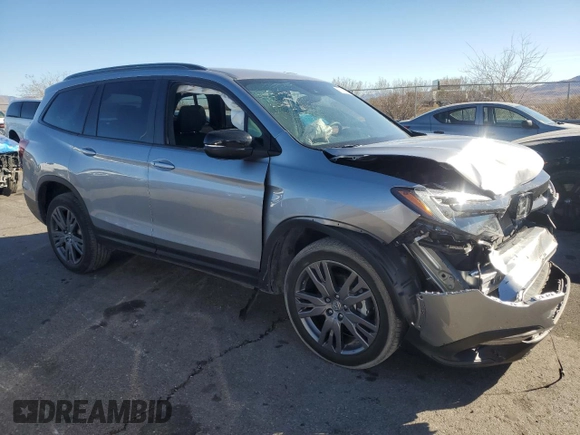 2022 Honda Pilot Sport with VIN 5FNYF6H35NB049576, listed as a Copart auction lot 87118524 with 36,038 mi miles and Salvage Title. Bid and sale history available at DreamBid. Image 4.