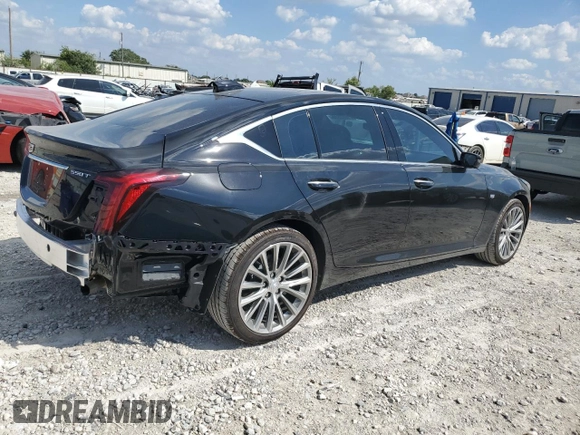 2025 Cadillac CT5 Premium Luxury with VIN 1G6DN5RW9S0100224, listed as a Copart auction lot 71603314 with 1,029 mi miles and Salvage title. Bid and sale history available at DreamBid. Image 3.