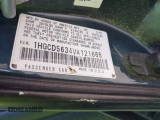 1997 Honda Accord LX с VIN 1HGCD5634VA121665, выставлен на аукционе IAAI как лот 42381259 с пробегом 180 249 миль миль и . История ставок и продаж доступна на DreamBid. Изображение 9.