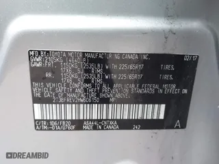 2017 Toyota RAV4 LE with VIN 2T3BFREV2HW606150, listed as a IAAI auction lot 41920249 with 97,746 mi miles. Bid and sale history available at carsss.com. Image 9.