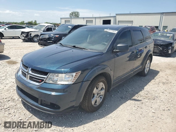 2013 Dodge Journey American Value with VIN 3C4PDCAB1DT650629, listed as a Copart auction lot 62072965 with 87,674 mi miles and Salvage title. Bid and sale history available at DreamBid. Image 1.