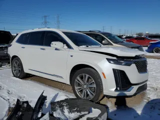 2021 Cadillac XT6 Premium Luxury with VIN 1GYKPDRS3MZ179615, listed as a Copart auction lot 88993095 with 38,208 mi miles and Salvage title. Bid and sale history available at DreamBid. Image 4.