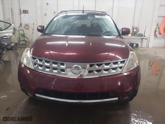 2007 Nissan Murano S with VIN JN8AZ08W87W618102, listed as a Copart auction lot 77898514 with 128,790 mi miles and Salvage Title. Bid and sale history available at carsss.com. Image 5.