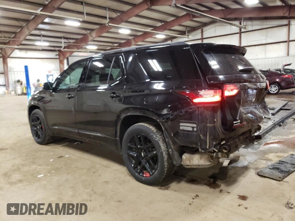 2021 Chevrolet Traverse Premier with VIN 1GNERKKW4MJ219012, listed as a Copart auction lot 43747735 with 83,735 mi miles and Salvage Title. Bid and sale history available at carsss.com. Image 2.