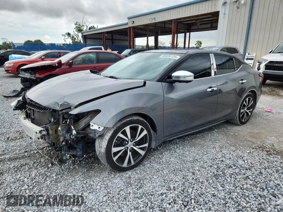 2017 Nissan Maxima SR with VIN 1N4AA6AP3HC363716, listed as a Copart auction lot 58926125 with 74,835 mi miles and Salvage title. Bid and sale history available at DreamBid. Image 1.