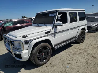 2015 Mercedes-Benz G-Class G 63 AMG with VIN WDCYC7DF8FX230297, listed as a Copart auction lot 67741144 with 0 mi miles and Salvage Title. Bid and sale history available at carsss.com. Image 1.
