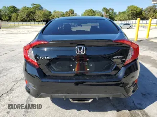 2019 Honda Civic Sedan Sport with VIN 2HGFC2F80KH605890, listed as a Copart auction lot 48865145 with 37,424 mi miles and Salvage Title. Bid and sale history available at carsss.com. Image 6.