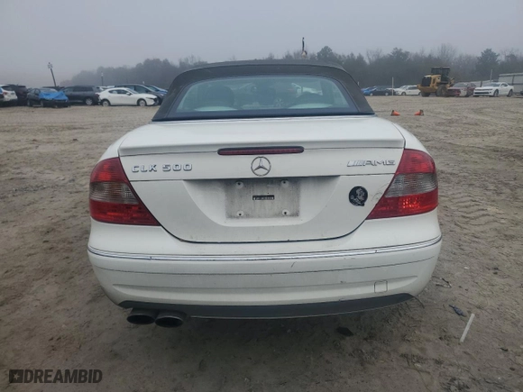 2006 Mercedes-Benz CLK-Class 5.0L with VIN WDBTK75G76T062703, listed as a Copart auction lot 43360395 with 118,214 mi miles and Salvage Title. Bid and sale history available at carsss.com. Image 6.
