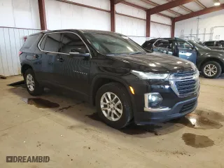 2023 Chevrolet Traverse LS with VIN 1GNERFKW2PJ336888, listed as a Copart auction lot 48381875 with 16,753 mi miles and Salvage Title. Bid and sale history available at carsss.com. Image 4.