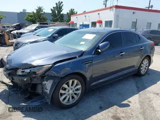 2015 Kia Optima LX with VIN 5XXGM4A70FG438174, listed as a IAAI auction lot 42267399 with 132,406 mi miles and . Bid and sale history available at DreamBid. Image 2.