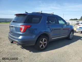 2018 Ford Explorer XLT with VIN 1FM5K7D83JGC55626, listed as a Copart auction lot 51517355 with 0 mi miles and Salvage Title. Bid and sale history available at carsss.com. Image 3.