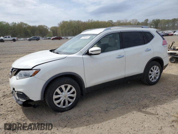 2016 Nissan Rogue S with VIN JN8AT2MT1GW012505, listed as a Copart auction lot 51582045 with 127,894 mi miles and Salvage Title. Bid and sale history available at carsss.com. Image 1.