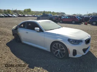 2023 BMW 2 Series 230i xDrive with VIN 3MW33CM09P8D53091, listed as a Copart auction lot 72710214 with 0 mi miles and Salvage Title. Bid and sale history available at carsss.com. Image 4.