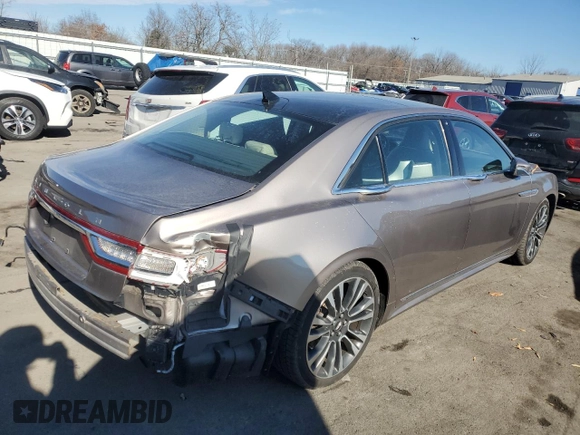 2018 Lincoln Continental Reserve with VIN 1LN6L9NP6J5614479, listed as a Copart auction lot 88029095 with 48,319 mi miles and Salvage Title. Bid and sale history available at carsss.com. Image 3.