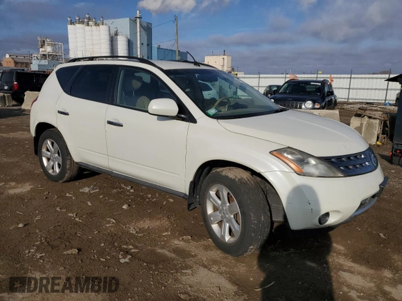 2006 Nissan Murano SL z VIN JN8AZ08T96W405907, wystawiony jako Copart lot #84817324 z przebiegiem 128 416 mil mil oraz Czysty tytuł • Clean title. Historia ofert i sprzedaży dostępna na DreamBid. Obrazek 4.