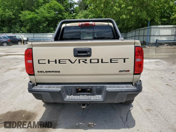 2021 Chevrolet Colorado 4WD ZR2 z VIN 1GCGTEEN5M1165629, wystawiony jako Copart lot #66216665 z przebiegiem 65 579 mil mil oraz Szkoda całkowita • Salvage title. Historia ofert i sprzedaży dostępna na DreamBid. Obrazek 6.