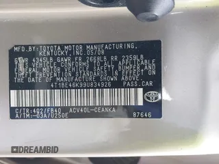 2009 Toyota Camry with VIN 4T1BE46K99U834926, listed as a IAAI auction lot 41853947 with 214,044 mi miles. Bid and sale history available at carsss.com. Image 9.