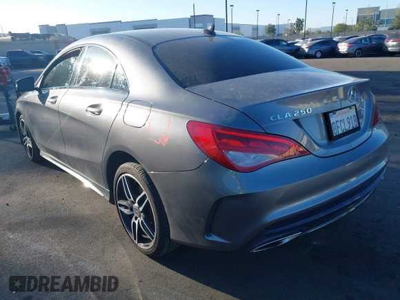 2018 Mercedes-Benz CLA 250 with VIN WDDSJ4EB0JN695467, listed as a IAAI auction lot 42024593 with 59,622 mi miles and . Bid and sale history available at DreamBid. Image 3.