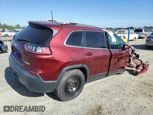 2019 Jeep Cherokee Latitude Plus with VIN 1C4PJMLN6KD174564, listed as a Copart auction lot 56365255 with 87,230 mi miles and Salvage title. Bid and sale history available at DreamBid. Image 3.