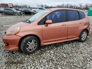 2007 Honda Fit Sport with VIN JHMGD38687S017896, listed as a Copart auction lot 51041155 with 184,977 mi miles and Salvage Title. Bid and sale history available at carsss.com. Image 1.