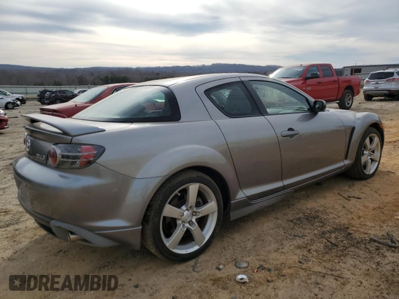 2005 Mazda RX-8 with VIN JM1FE173450156633, listed as a Copart auction lot 47253255 with 115,153 mi miles and Salvage Title. Bid and sale history available at carsss.com. Image 3.