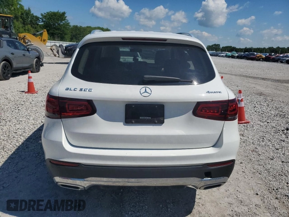 2021 Mercedes-Benz GLC 300 with VIN W1N0G8EB1MF869447, listed as a Copart auction lot 58706025 with 70,706 mi miles and Salvage title. Bid and sale history available at DreamBid. Image 6.