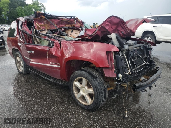 2009 Chevrolet Tahoe LTZ with VIN 1GNFK33009R128434, listed as a Copart auction lot 57104225 with Not provided miles and Salvage title. Bid and sale history available at DreamBid. Image 4.
