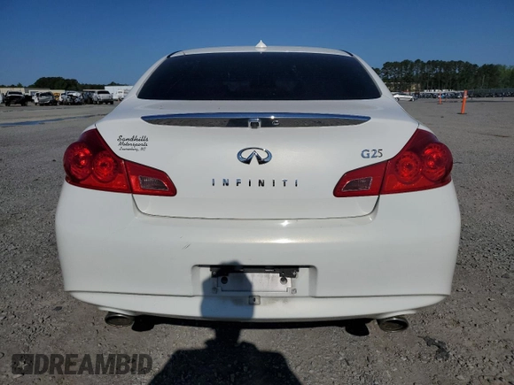 2012 Infiniti G25 Journey with VIN JN1DV6AP2CM701169, listed as a Copart auction lot 52416485 with 147,748 mi miles and Salvage Title. Bid and sale history available at DreamBid. Image 6.