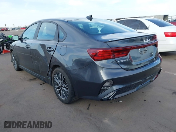 2023 Kia Forte GT-Line with VIN 3KPF54AD7PE672949, listed as a IAAI auction lot 41705154 with 14,897 mi miles. Bid and sale history available at carsss.com. Image 3.