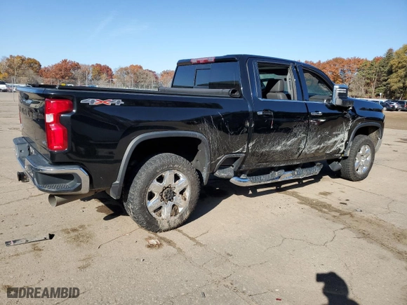2020 Chevrolet Silverado 3500HD LTZ with VIN 1GC4YUEY9LF115570, listed as a Copart auction lot 77687084 with 0 mi miles and Salvage Title. Bid and sale history available at carsss.com. Image 3.