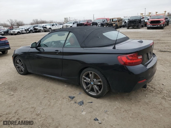 2015 BMW 2 Series M235i with VIN WBA1M1C5XFV393133, listed as a Copart auction lot 43073145 with 96,831 mi miles and Salvage Title. Bid and sale history available at carsss.com. Image 2.