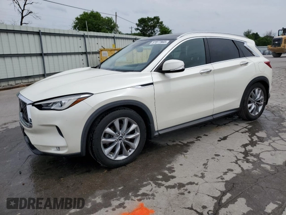 2019 Infiniti QX50 Essential z VIN 3PCAJ5M33KF146674, wystawiony jako Copart lot #57077965 z przebiegiem 73 185 mil mil oraz Szkoda całkowita • Salvage title. Historia ofert i sprzedaży dostępna na DreamBid. Obrazek 1.