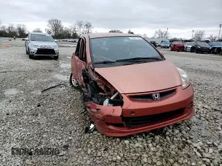 2007 Honda Fit Sport with VIN JHMGD38687S017896, listed as a Copart auction lot 51041155 with 184,977 mi miles and Salvage Title. Bid and sale history available at carsss.com. Image 10.