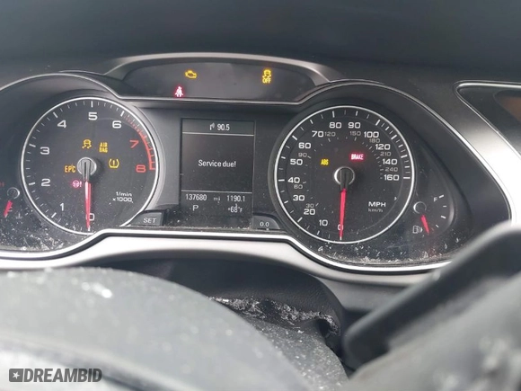 2014 Audi A4 Premium Plus with VIN WAUFFAFL5EA081043, listed as a IAAI auction lot 41576443 with 137,680 mi miles. Bid and sale history available at carsss.com. Image 7.