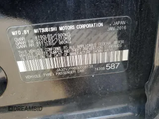 2016 Mitsubishi Lancer SE with VIN JA32V2FW8GU008138, listed as a Copart auction lot 74921284 with 134,134 mi miles and Clean Title. Bid and sale history available at carsss.com. Image 12.