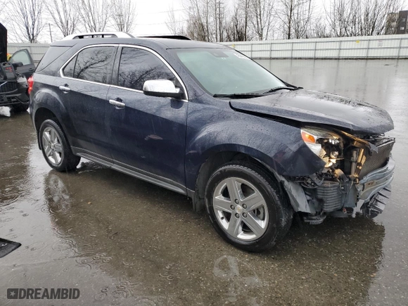 2015 Chevrolet Equinox LTZ with VIN 2GNFLHEK2F6264919, listed as a Copart auction lot 46449355 with 105,735 mi miles and Salvage Title. Bid and sale history available at carsss.com. Image 4.