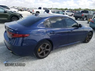 2018 Alfa Romeo Giulia Ti Sport with VIN ZARFAEEN8J7573686, listed as a Copart auction lot 47993333 with 47,968 mi miles. Bid and sale history available at carsss.com. Image 3.