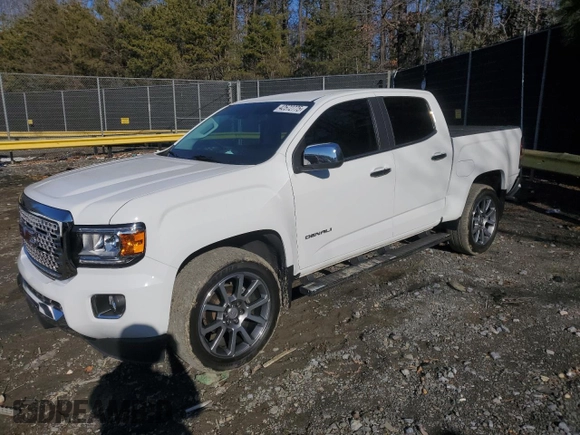 2020 GMC Canyon 4WD Denali with VIN 1GTG6EEN0L1240761, listed as a Copart auction lot 42572775 with 22,346 mi miles and Salvage Title. Bid and sale history available at carsss.com. Image 1.