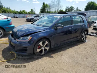 2017 Volkswagen Golf GTI S with VIN 3VW4T7AU9HM052039, listed as a Copart auction lot 60202614 with 103,626 mi miles and Salvage Title. Bid and sale history available at carsss.com. Image 1.