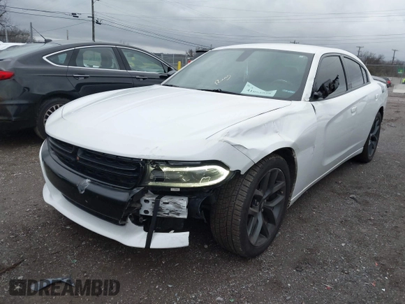2019 Dodge Charger SXT with VIN 2C3CDXBG9KH598841, listed as a IAAI auction lot 41093938 with 112,359 mi miles. Bid and sale history available at carsss.com. Image 2.