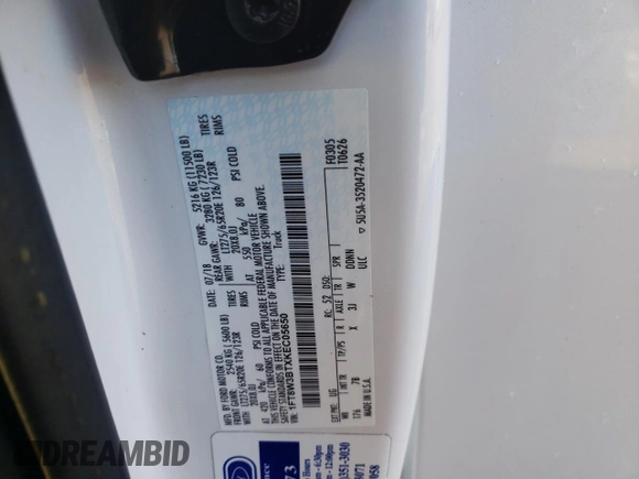 2019 Ford F-350 XL with VIN 1FT8W3BTXKEC05650, listed as a Copart auction lot 82806744 with 198,971 mi miles and Salvage Title. Bid and sale history available at DreamBid. Image 12.